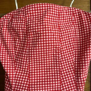 Abercrombie & Fitch Red and White Checkered Gingham Dress
